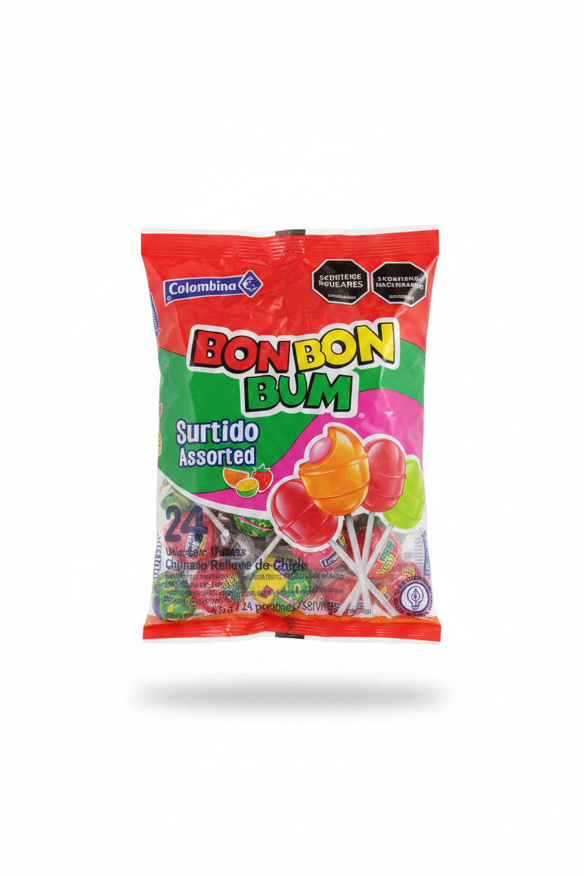 Chupetas Bon Bon Bum Surtido x24 Unidades 🍭✨