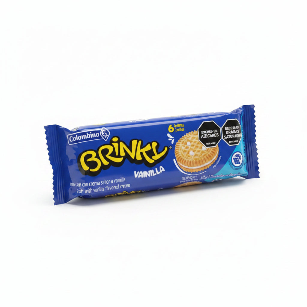 Galletas Brinky Colombina Vainilla – paquete individual rellenas de crema