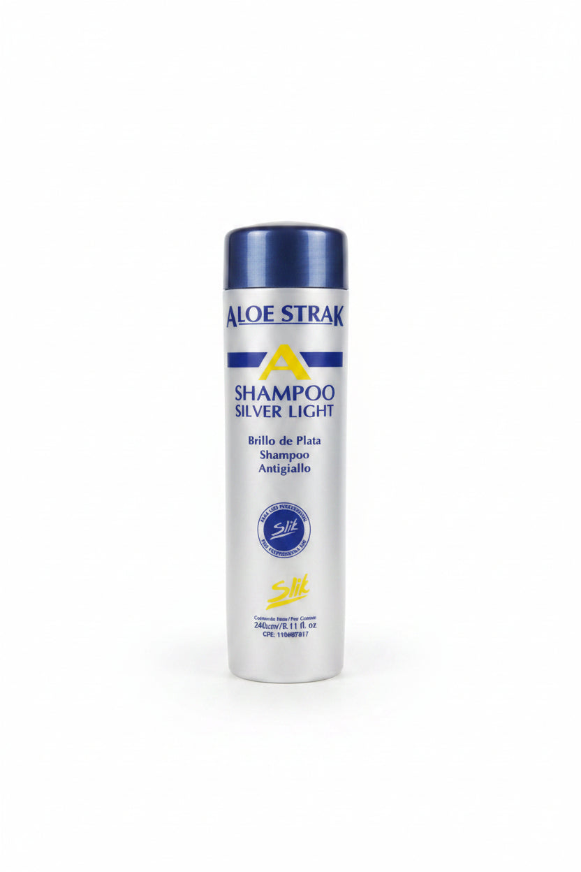 Shampoo Aloe Strak Silver Light 340ml 🥈✨ Brillo de Plata Antigiallo