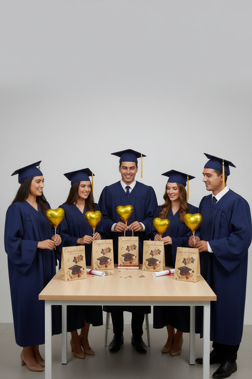 Sobre Graduación 2026 🎓⭐ Relleno de 5 Golosinas Sorpresa con Globo Dorado