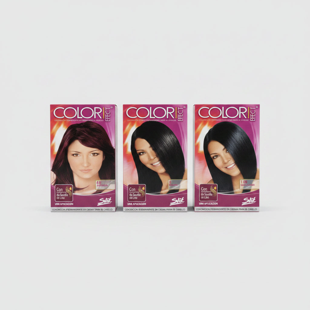 Tinte Color Effect Slik – 3 tonos: Negro Azulado y Borgoña