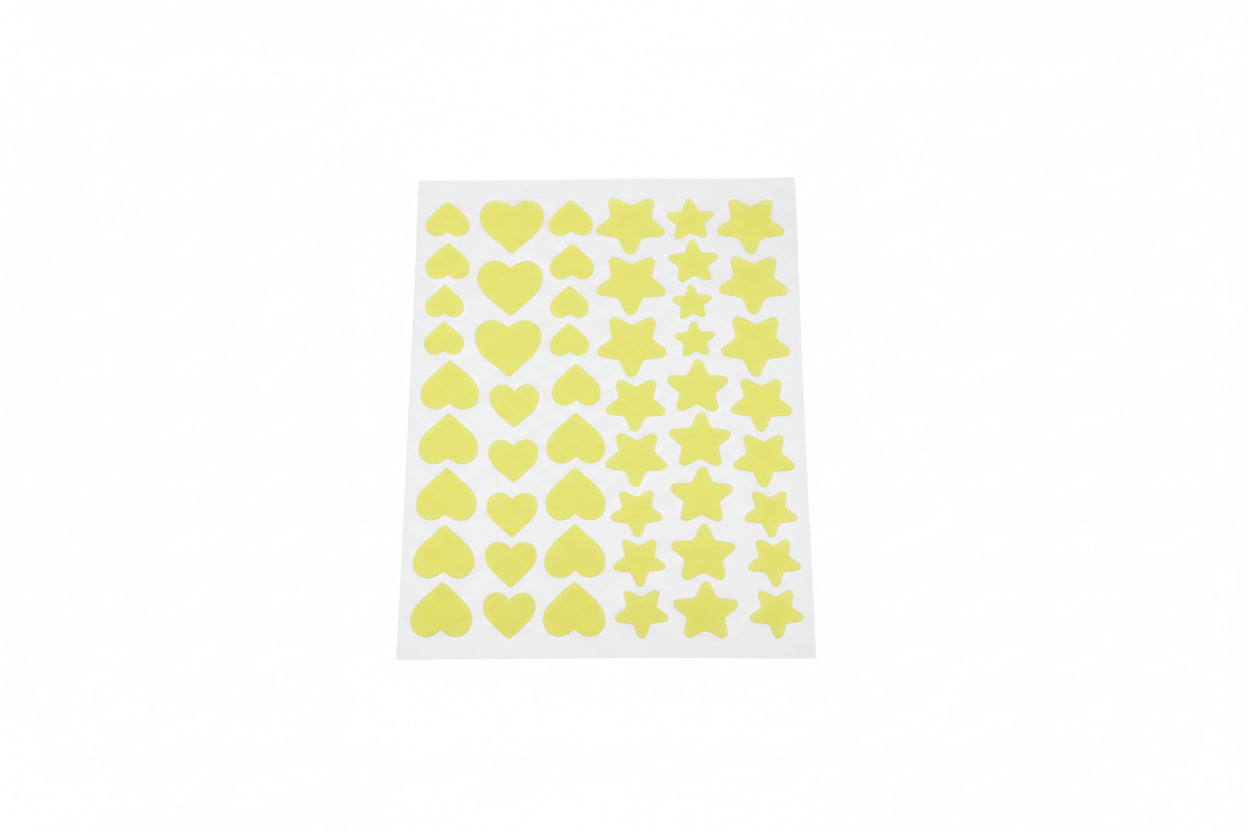 Pegatinas Decorativas para la Cara - Corazón y Estrella (48 piezas)