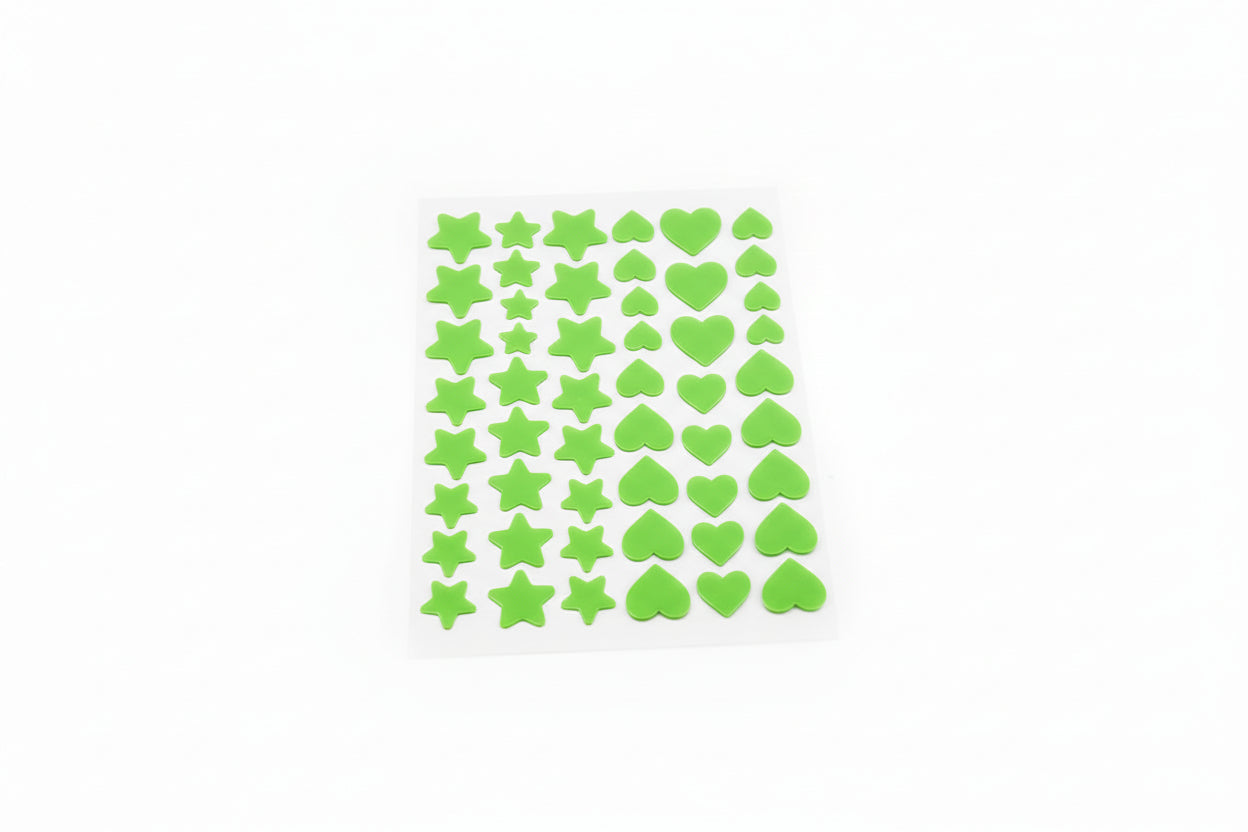 Pegatinas Decorativas para la Cara - Corazón y Estrella (48 piezas)