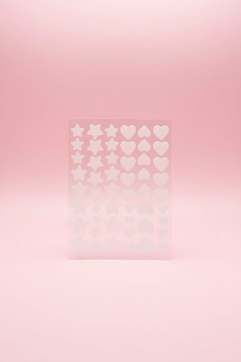 Pegatinas Decorativas para la Cara - Corazón y Estrella (48 piezas)