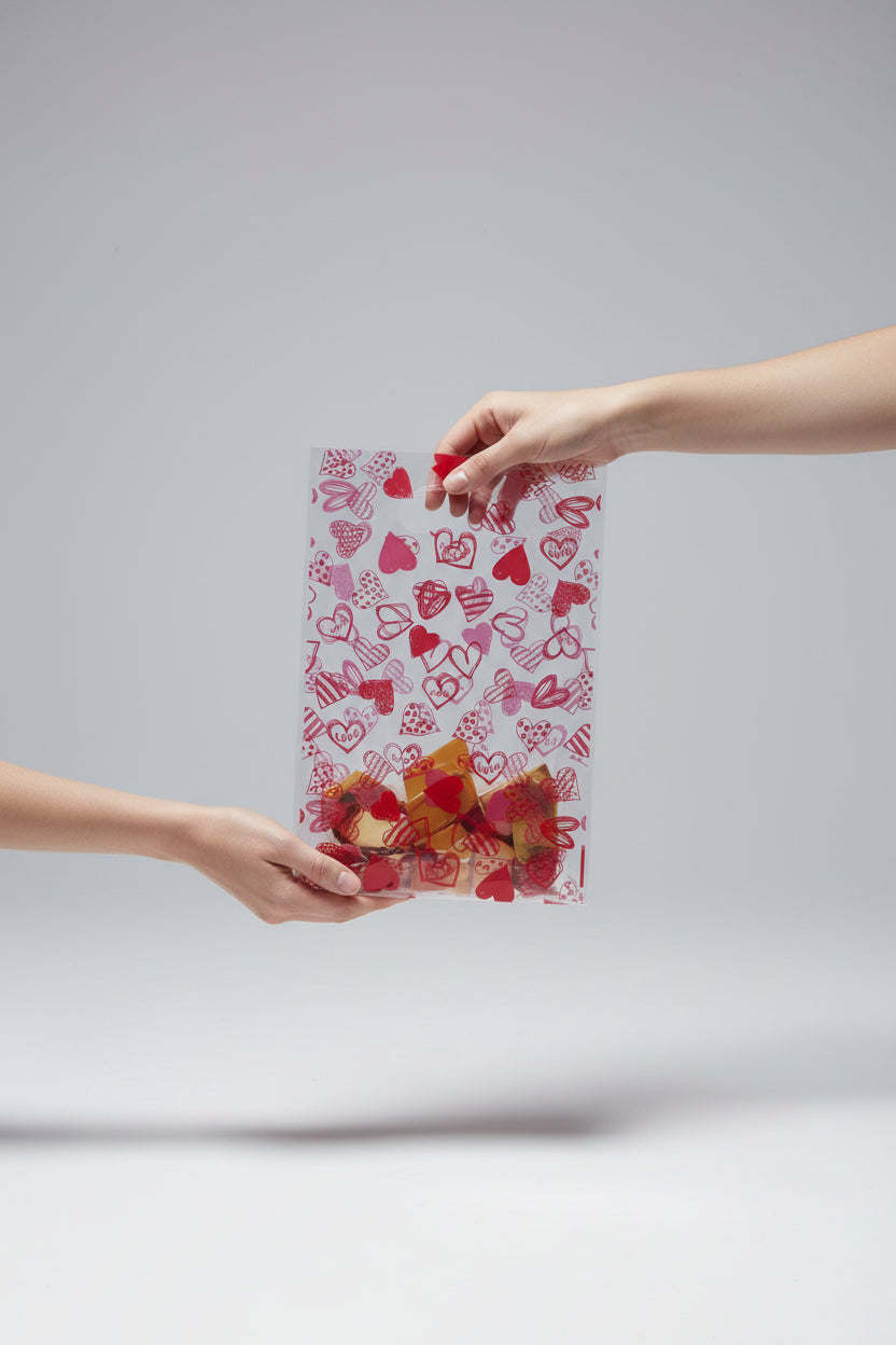 Bolsa de Regalo con Forma de Corazón Transparente