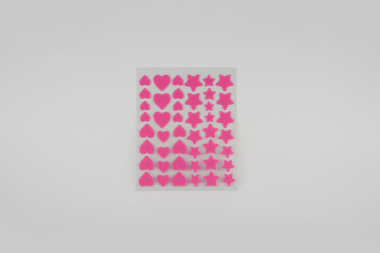 Pegatinas Decorativas para la Cara - Corazón y Estrella (48 piezas)