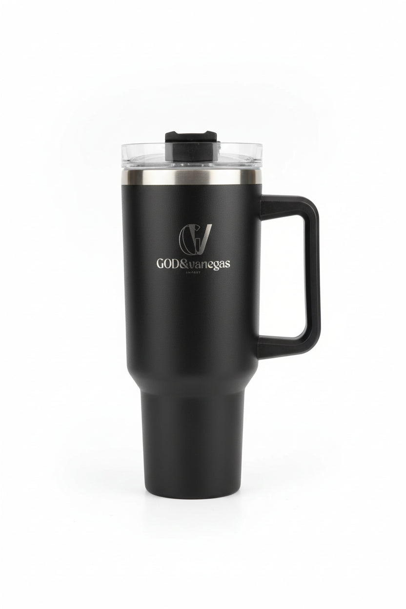 Vaso Reutilizable con Tapa y Sorbete | 27cm - 1L