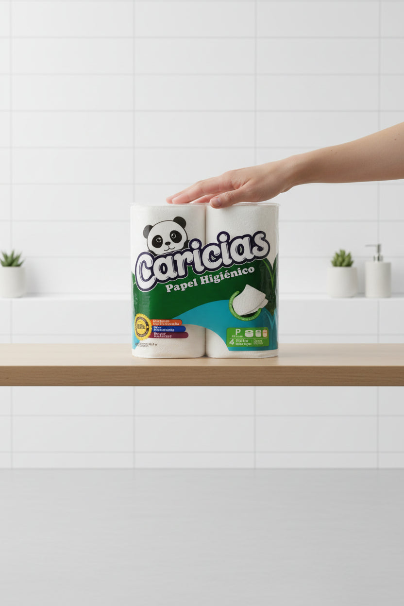Papel Higiénico Caricias 4 Rollos Doble Hoja - 215 /300 Hojas
