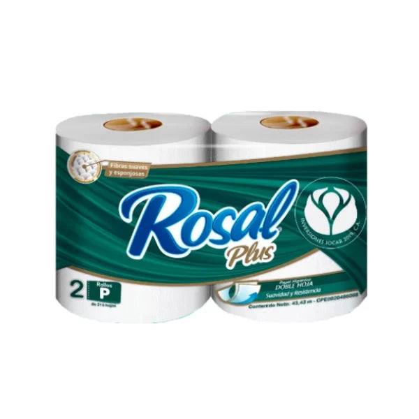 PAPEL ROSAL PLUS (2 ROLLOS) 1,10$