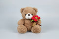 Oso de Peluche con Ramo de Rosas