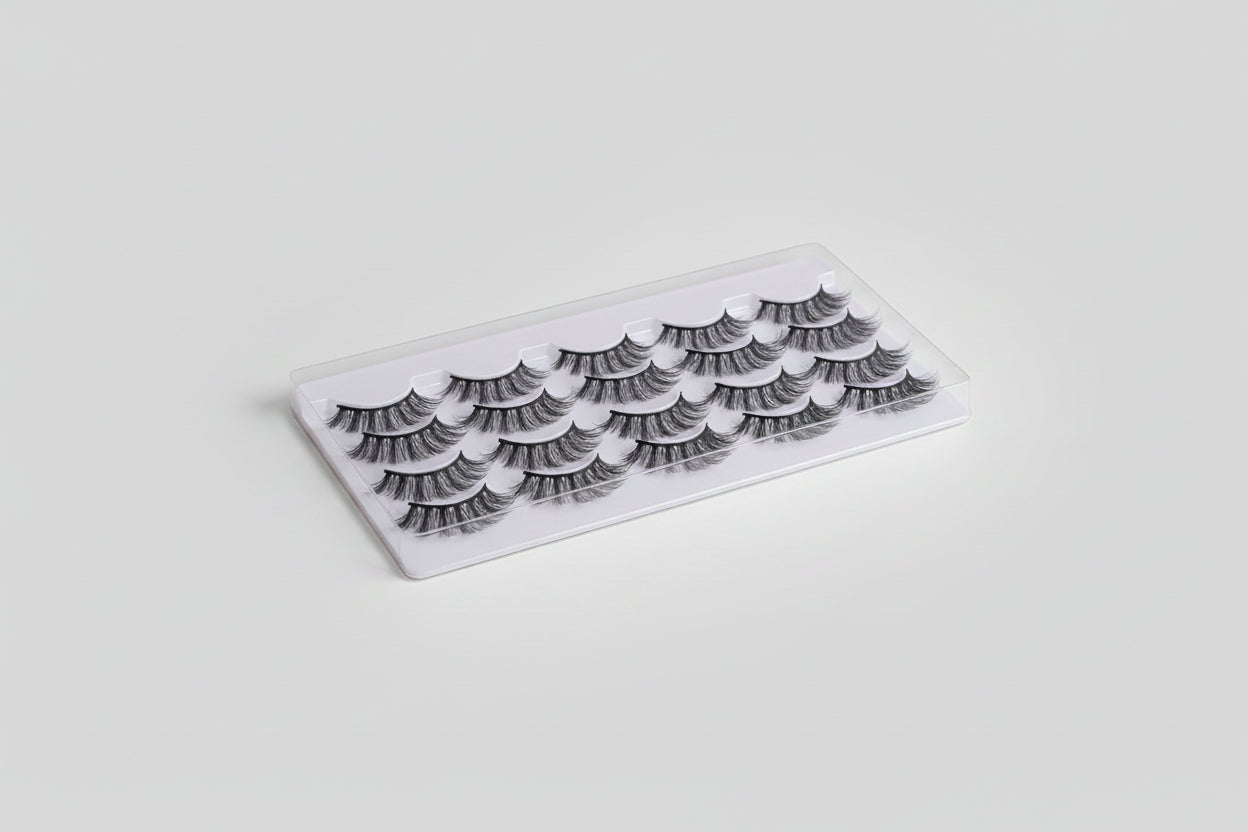Pestañas Postizas Estilo Ruso D-Curl Ojos de Gato Extra Larga (por par)