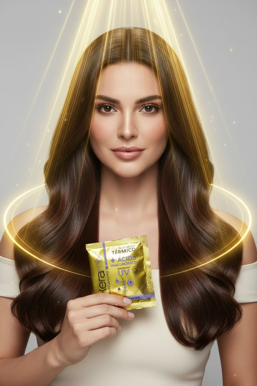 Keramix HairGuardPro Protector Térmico + Ácido Hialurónico — Sobre 30ml 💧✨