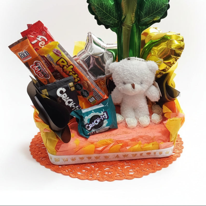 Arreglo de Regalo Rosa y Osito 🌹🧸