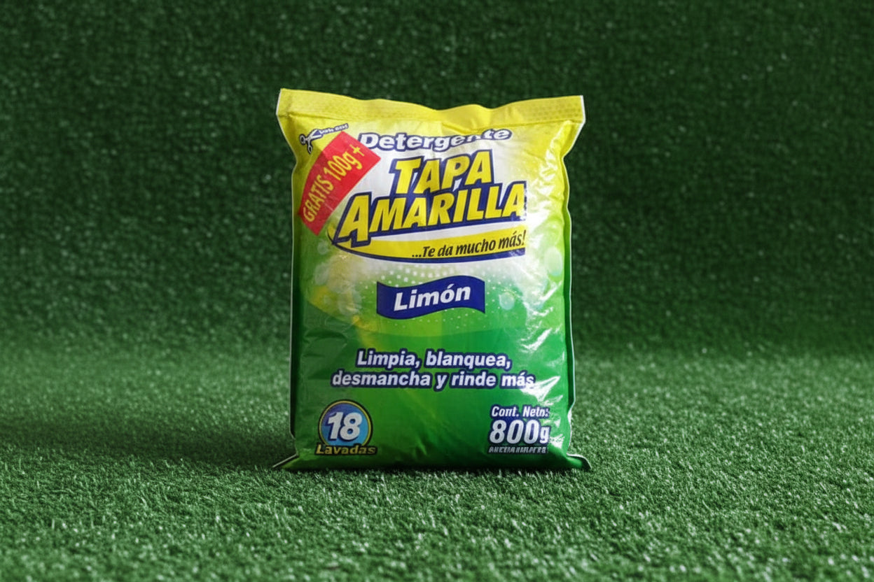 Jabón en Polvo Tapa Amarilla | Limón y Pradera – 400g y 800g