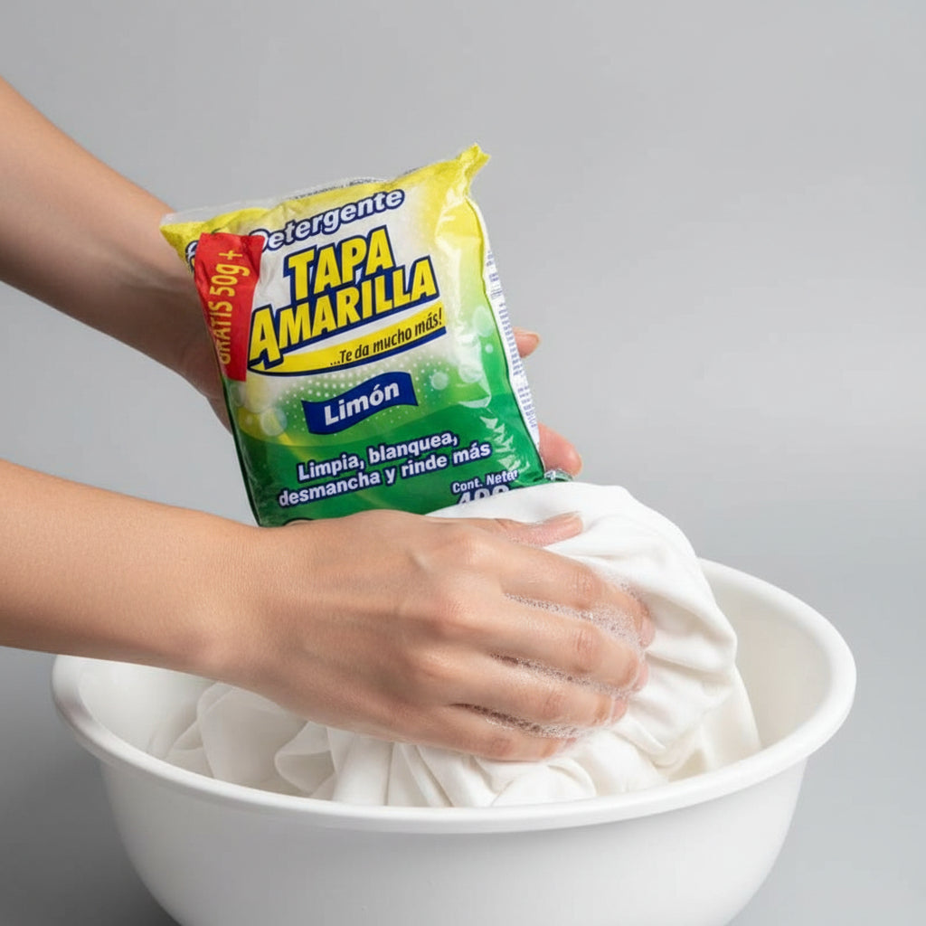 Jabón en Polvo Tapa Amarilla | Limón y Pradera – 400g y 800g
