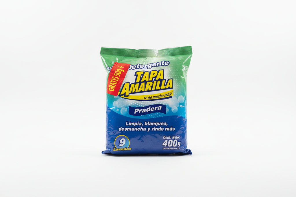 Jabón en Polvo Tapa Amarilla | Limón y Pradera – 400g y 800g