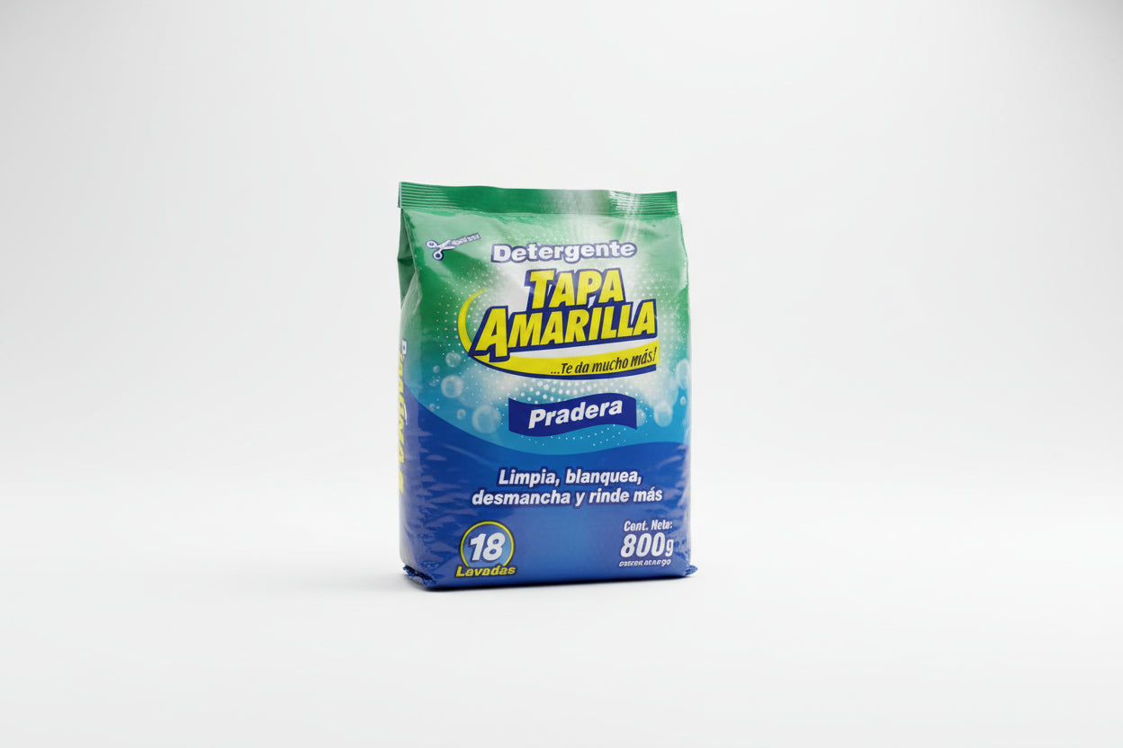 Jabón en Polvo Tapa Amarilla | Limón y Pradera – 400g y 800g
