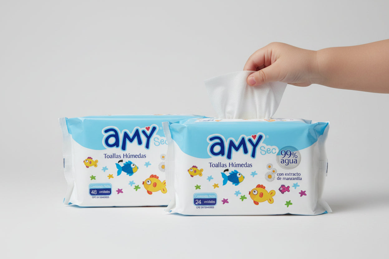 Amy Sea Toallas Húmedas con Extracto de Manzanilla 🌼