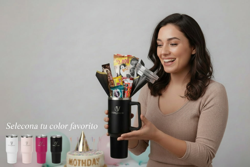 Vaso Decorado con Golosinas | Regalo Personalizado