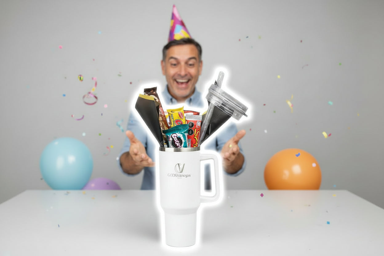 Vaso Decorado con Golosinas | Regalo Personalizado