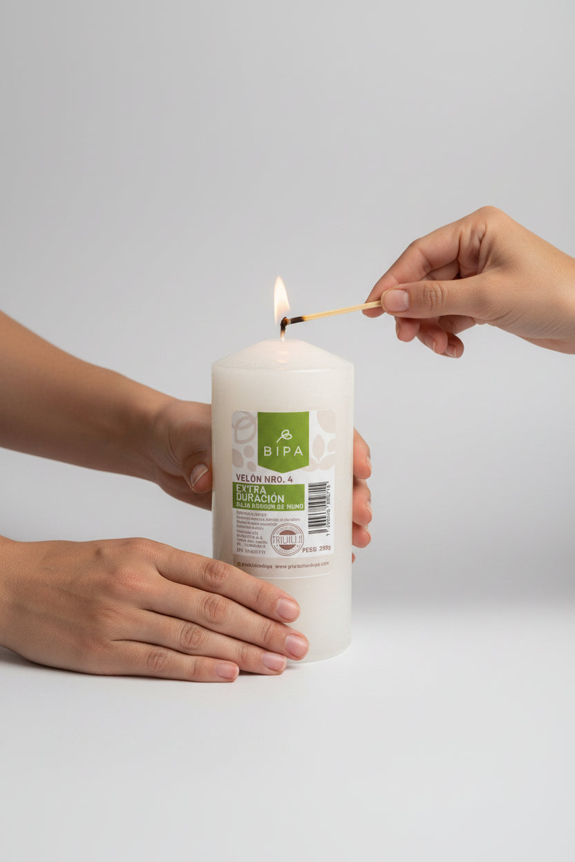 Velón BIPA Nro. 4 Extra Duración 280g 🕯️